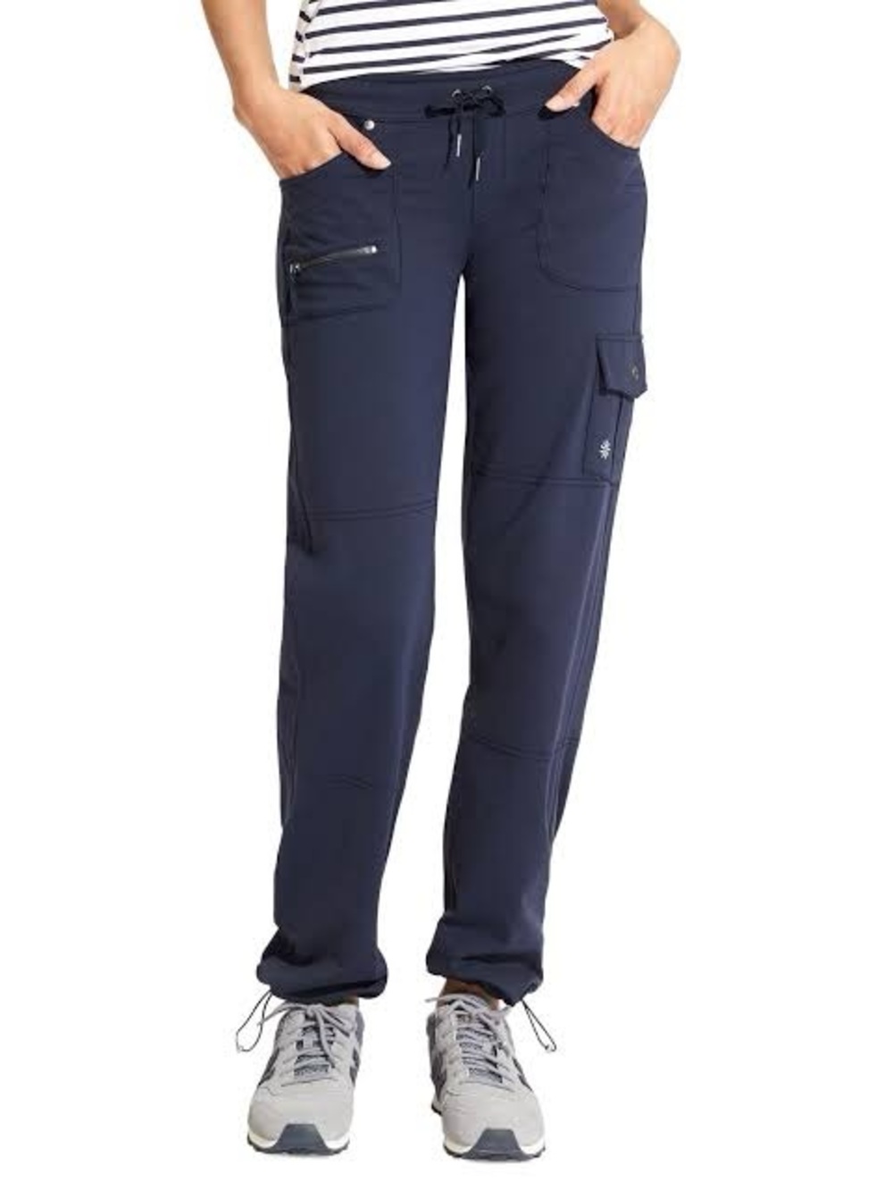 Athleta Navy Drawstring Cargo Joggers Pants S